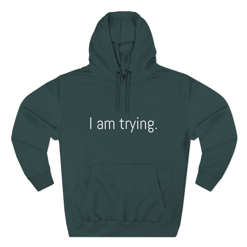 I am trying. Motivational Unisex Hoodie