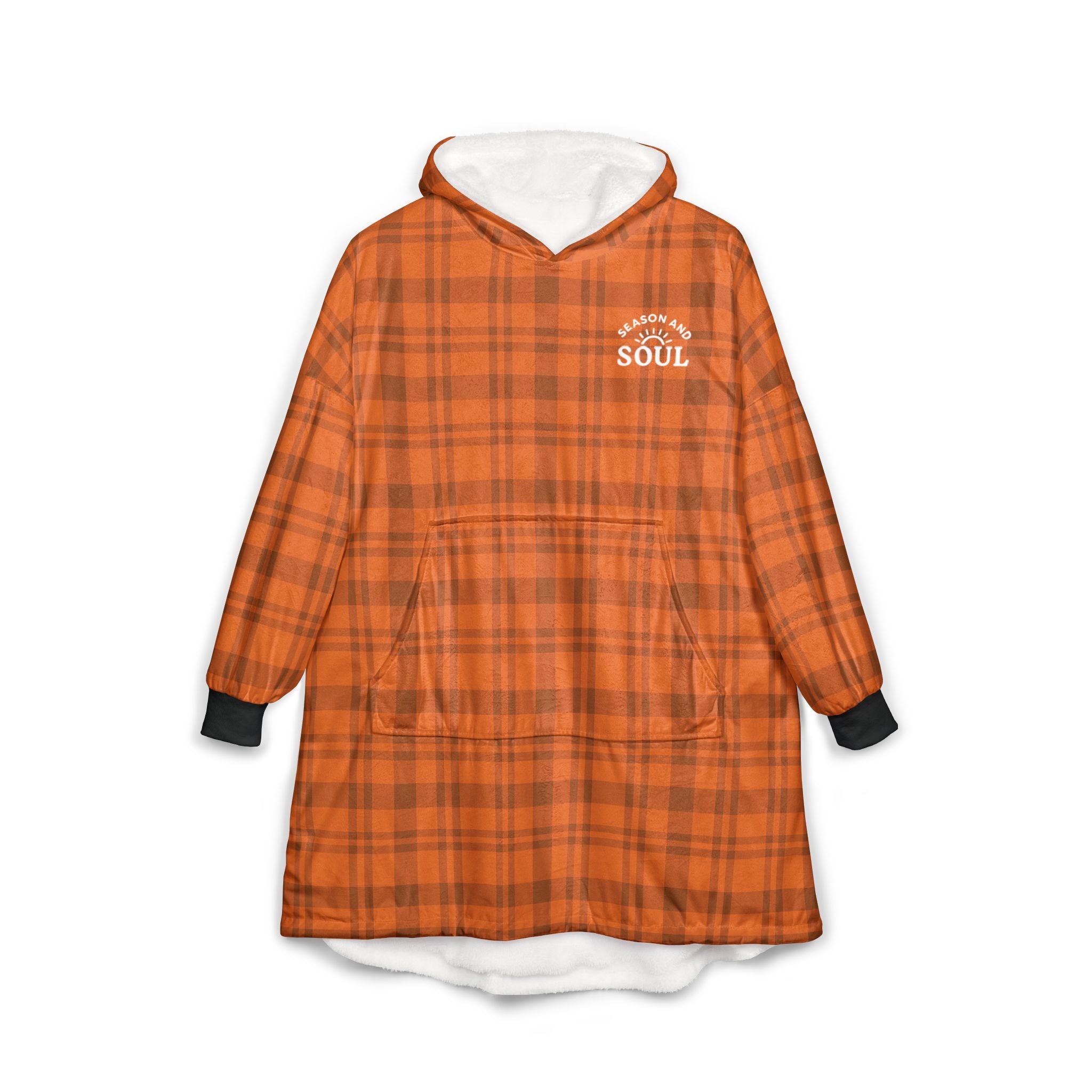 Unisex Fall Flannel Blanket Hoodie