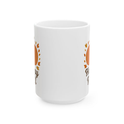 Cozy Fall-Inspired Ceramic Mug, Autumn Coffee Cup, Inspirational Gift, Thanksgiving Tea Mug, Harvest Decor